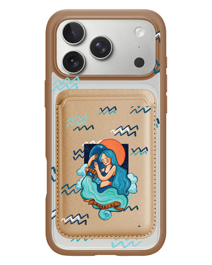 iPhone Magnetic Wallet Case - Aquarius