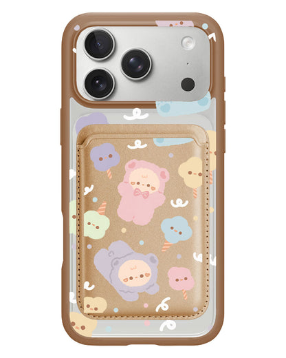 iPhone Magnetic Wallet Case - Cotton Teddy