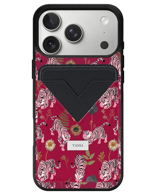 iPhone Avant Wallet Case - Tigre Rosa