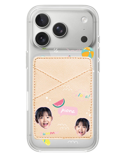 iPhone Phone Wallet Case - Face Grid Summer
