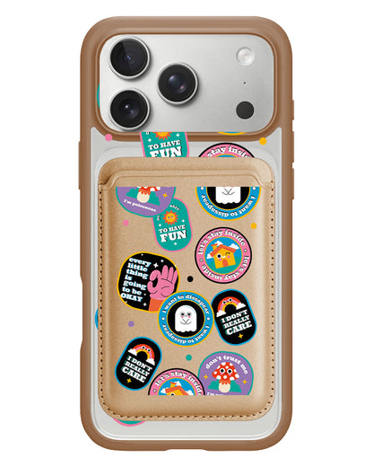 iPhone Magnetic Wallet Case - Monster Sticker Pack