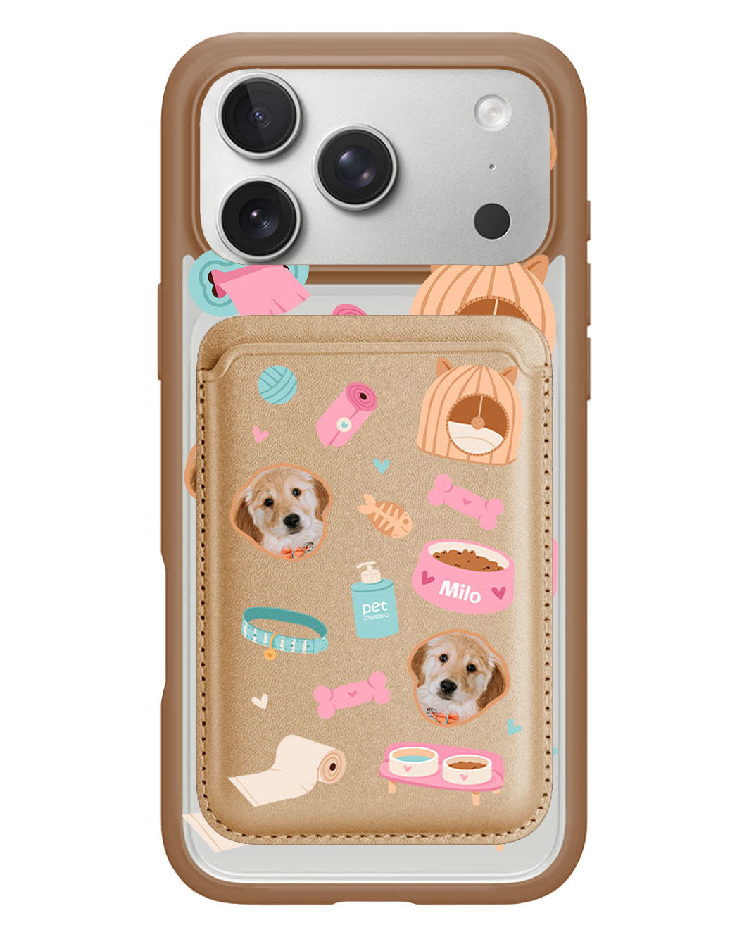 iPhone Magnetic Wallet Case - Pet Grid Puppy Life
