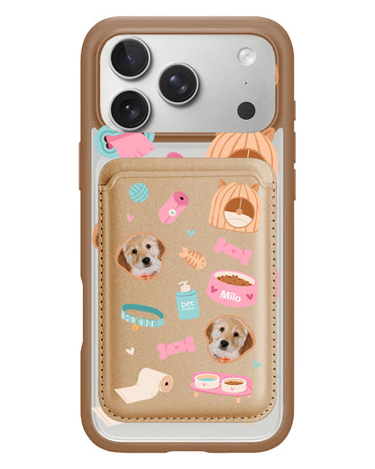 iPhone Magnetic Wallet Case - Pet Grid Puppy Life