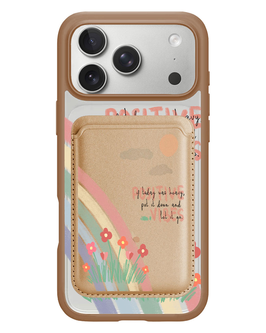 iPhone Magnetic Wallet Case - Positive Vibes