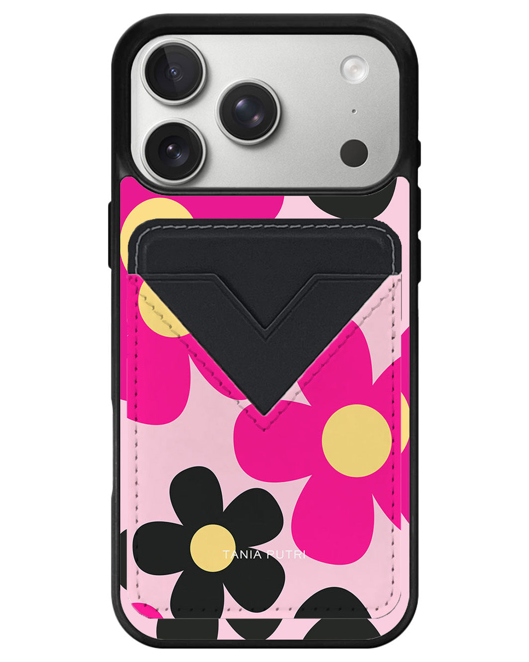 iPhone Avant Wallet Case - Daisy Hot Pink