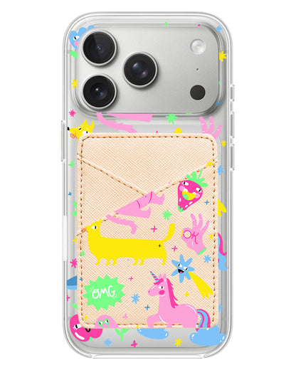 iPhone Phone Wallet Case - Monster Say Good Mood