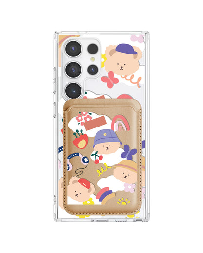 Android Magnetic Wallet Case - Bear In Style