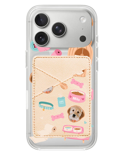 iPhone Phone Wallet Case - Pet Grid Puppy Life