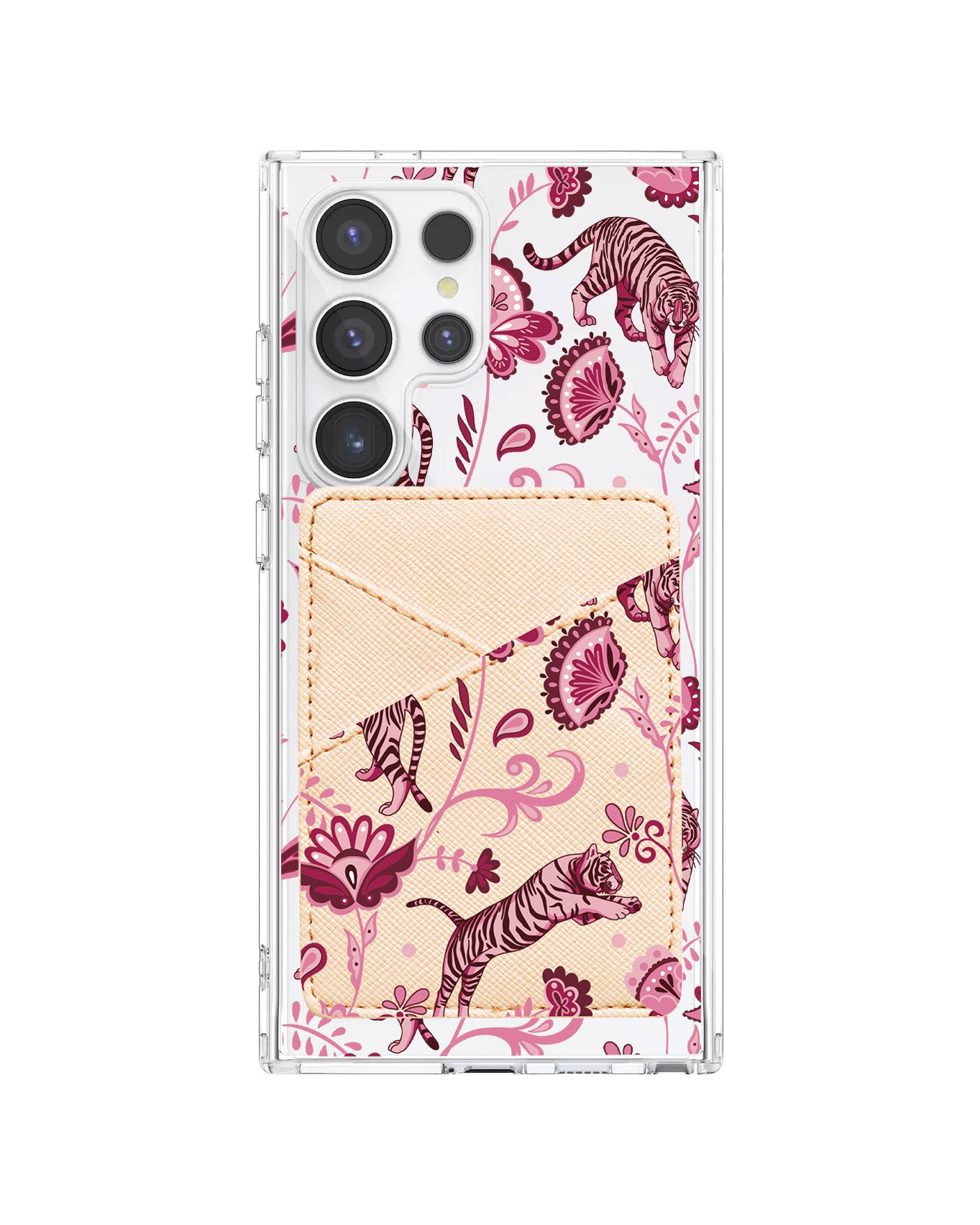 Android Phone Wallet Case - Tiger & Floral 2.0