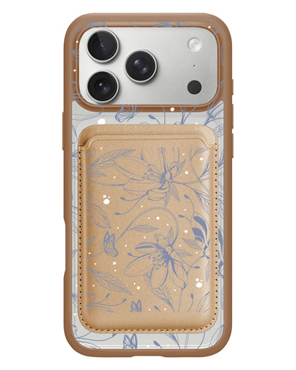 iPhone Magnetic Wallet Case - Sketchy Flower & Butterfly 2.0