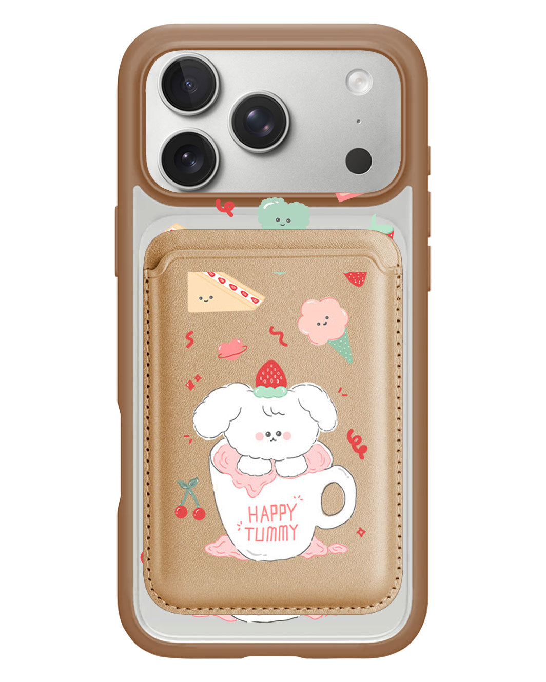 iPhone Magnetic Wallet Case - Happy Tummy