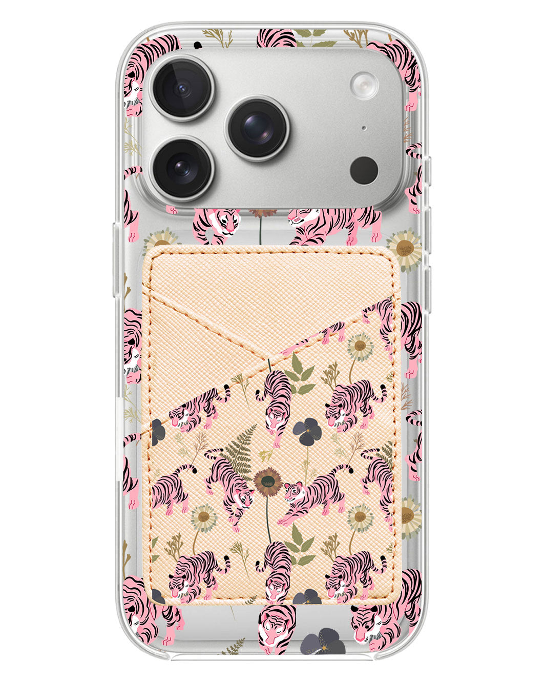 iPhone Phone Wallet Case - Tigre Rosa