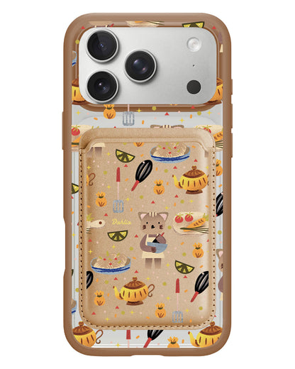 iPhone Magnetic Wallet Case - Cooking Cat