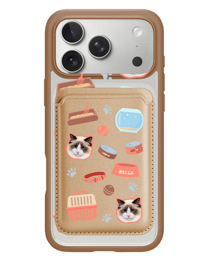 iPhone Magnetic Wallet Case - Pet Grid Kitty Cozy Corner