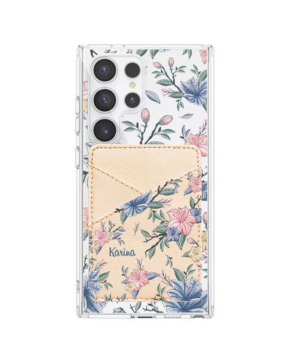 Android Phone Wallet Case - Pink & Blue Floral
