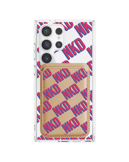 Android Magnetic Wallet Case - Diagonal Initial Monogram 2.0