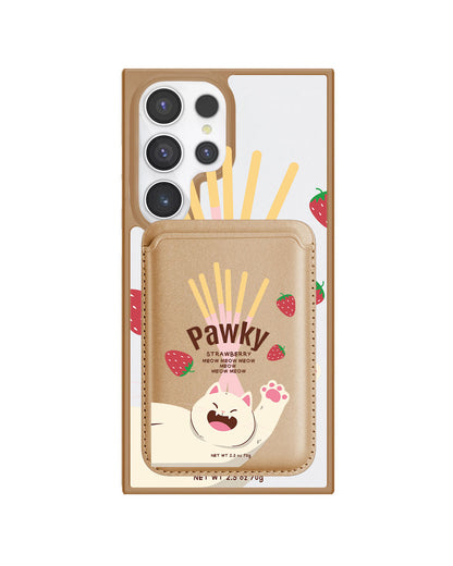 Android Magnetic Wallet Case - Pawky Cat