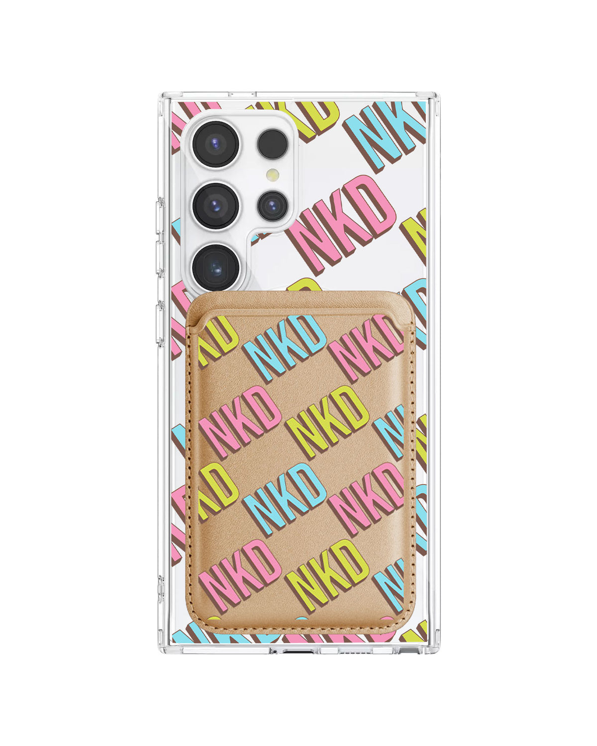 Android Magnetic Wallet Case - Diagonal Initial Monogram 3.0