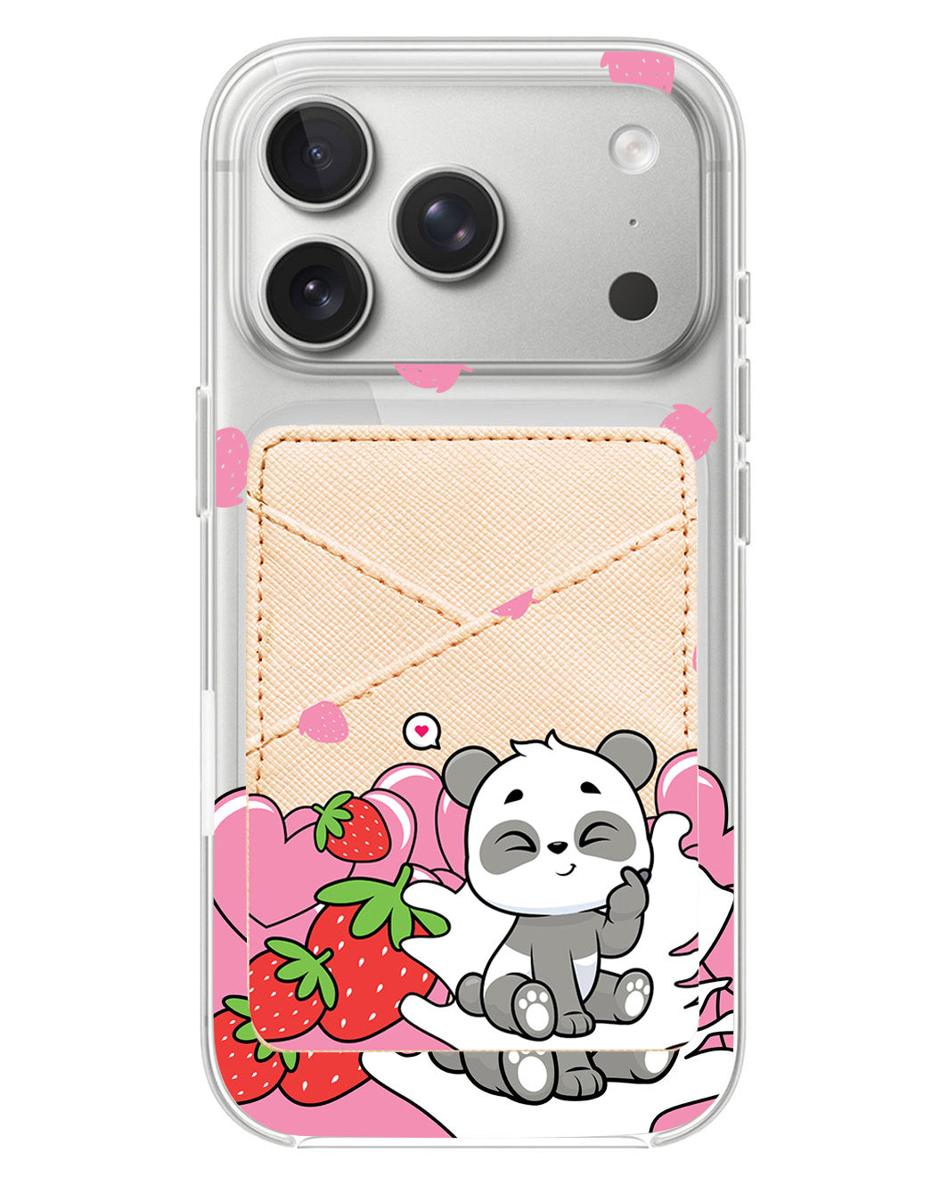iPhone Phone Wallet Case - Yipi Strawberry Kiss