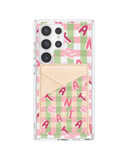 Android Phone Wallet Case - Checkered Monogram 4.0