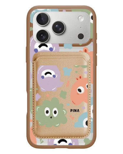 iPhone Magnetic Wallet Case - Cute Monster 2.0