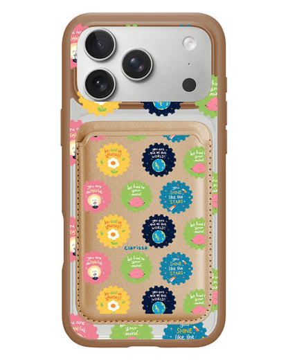 iPhone Magnetic Wallet Case - Quotes Stamps