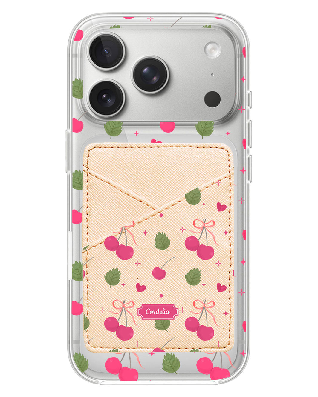 iPhone Phone Wallet Case - Coquette Cherry