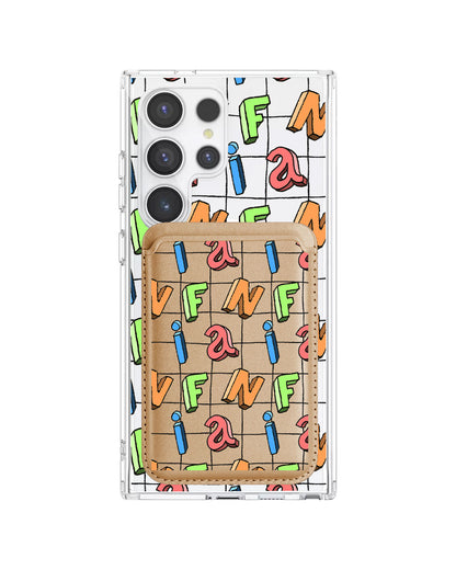 Android Magnetic Wallet Case - Playful Monogram