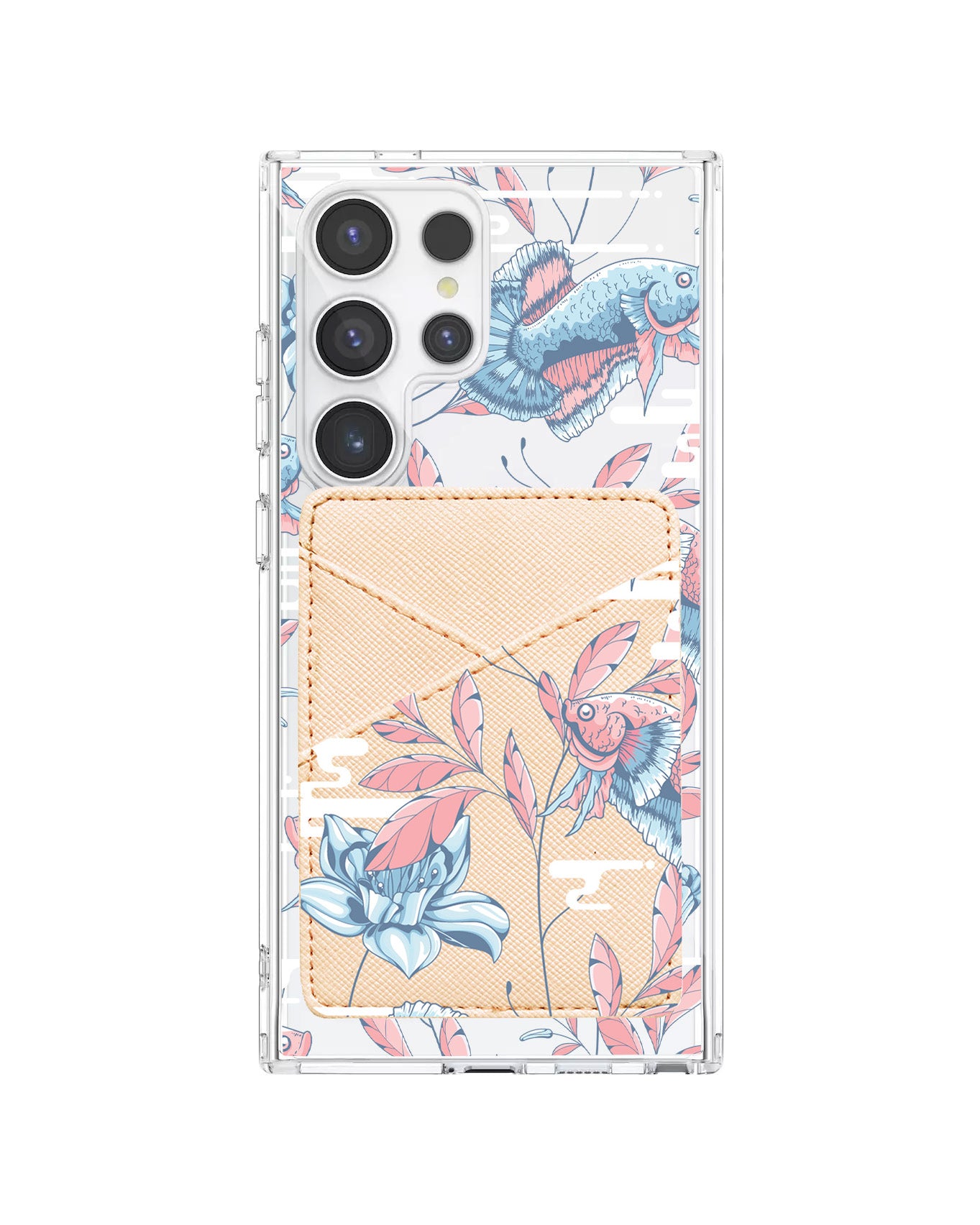 Android Phone Wallet Case - Fish & Floral 3.0