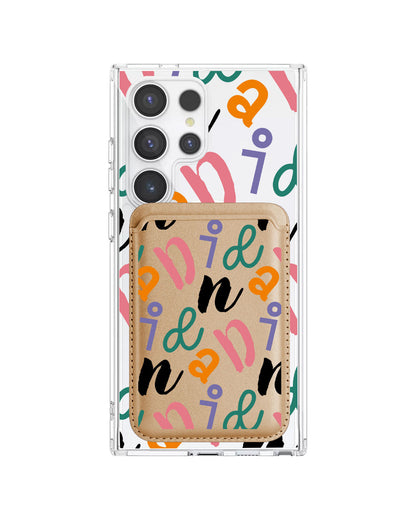 Android Magnetic Wallet Case - Playful Monogram 3.0