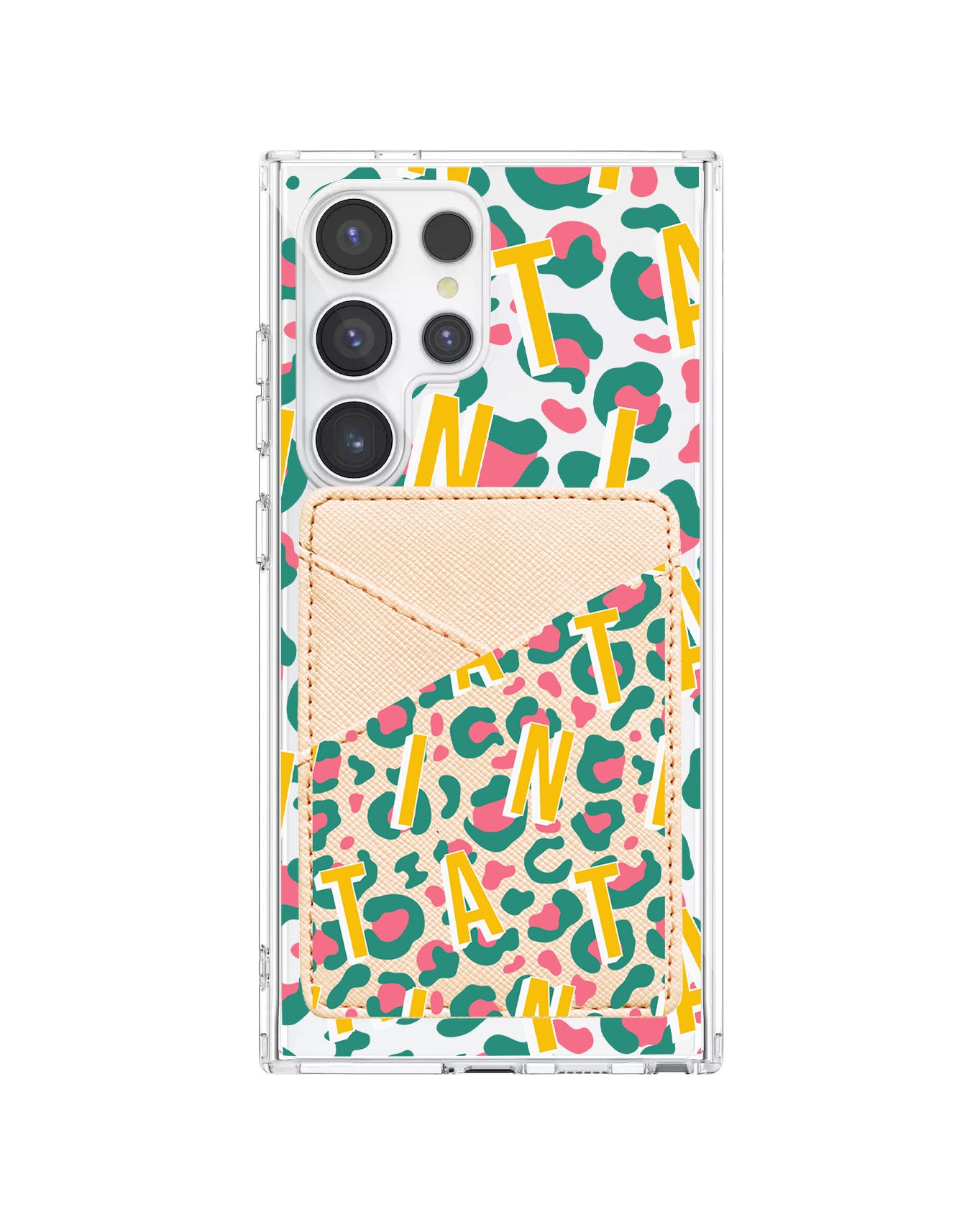 Android Phone Wallet Case - Leopard Monogram 4.0