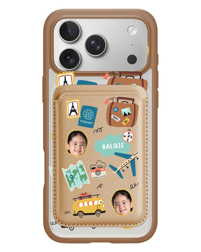 iPhone Magnetic Wallet Case - Face Grid Travel