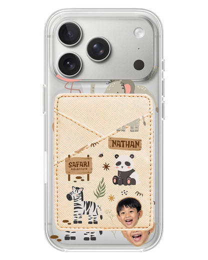iPhone Phone Wallet Case - Face Grid Safari 2.0