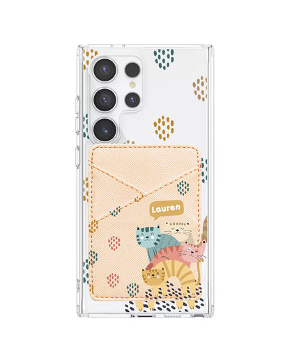 Android Phone Wallet Case - Rainbow Meow 2