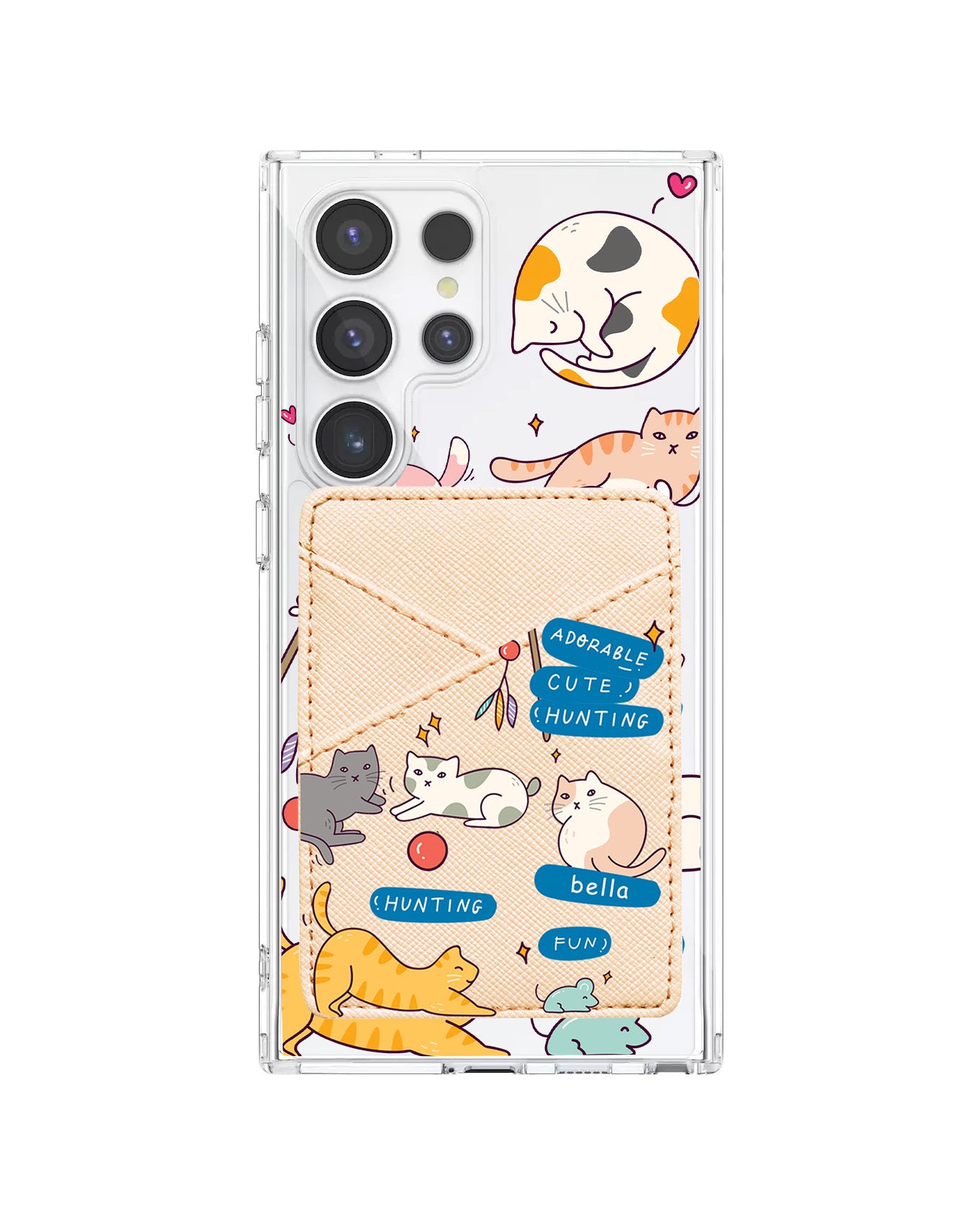 Android Phone Wallet Case - Playful Cat 2.0
