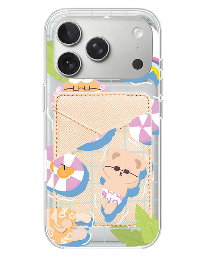 iPhone Phone Wallet Case - Pool Party Pink
