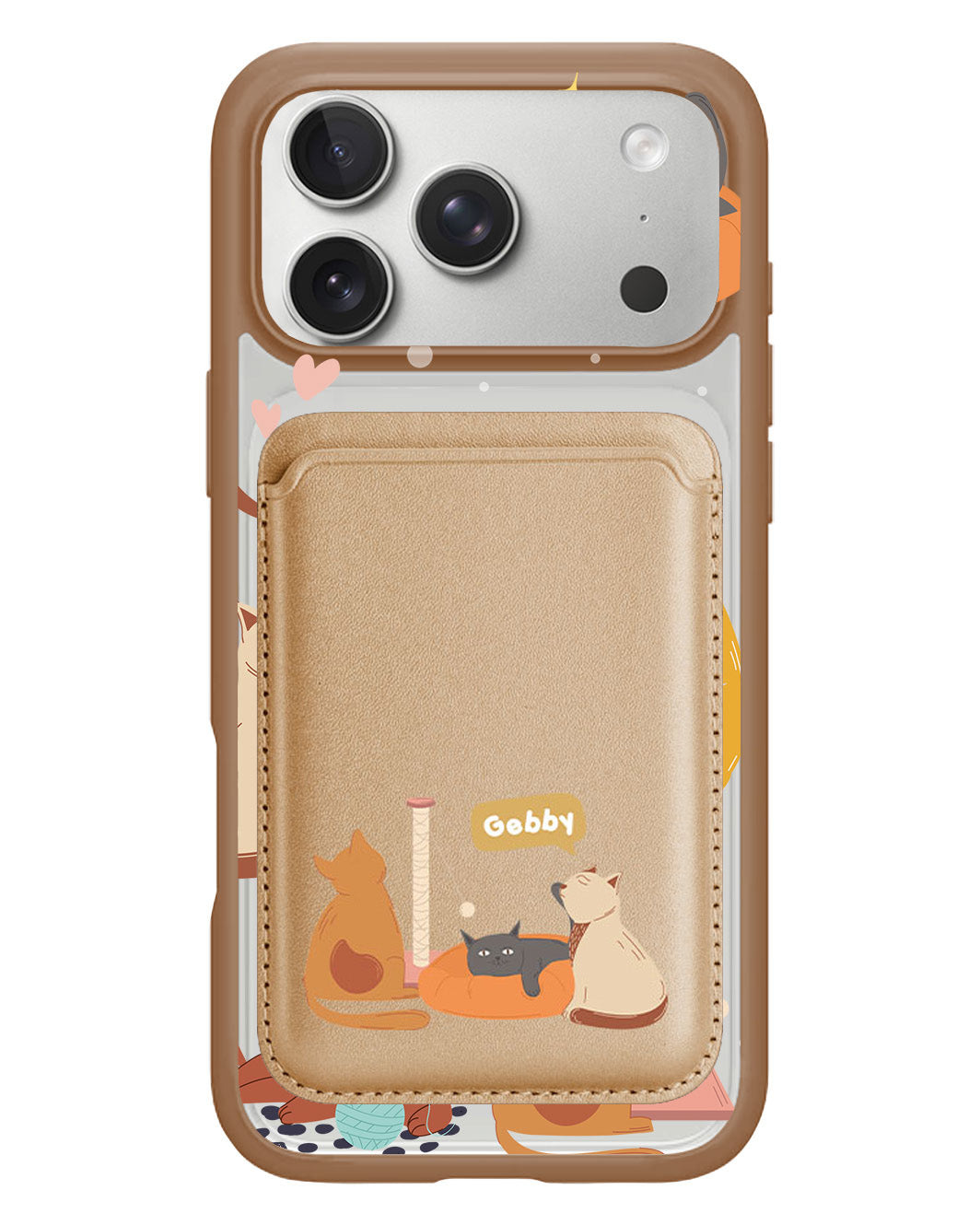 iPhone Magnetic Wallet Case - Playful Cat