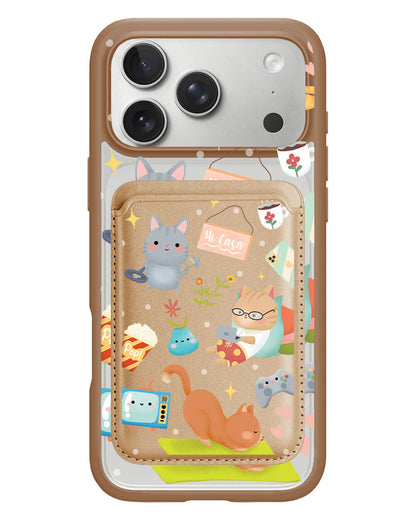 iPhone Magnetic Wallet Case - Stay Home