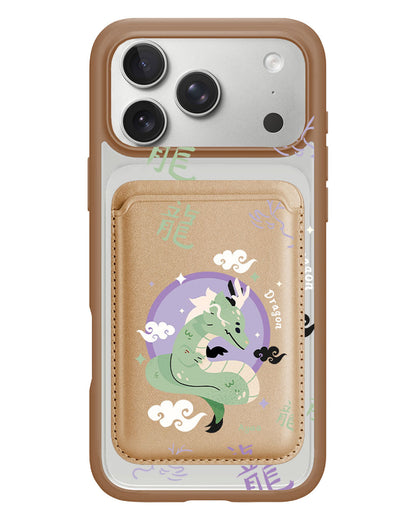 iPhone Magnetic Wallet Case - Dragon (Chinese Zodiac / Shio)
