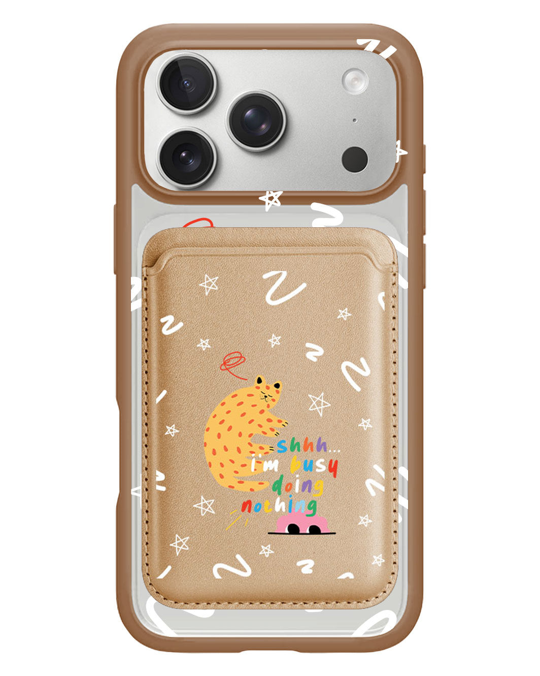 iPhone Magnetic Wallet Case - Busy Doing Nothing