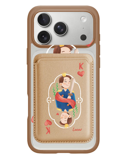 iPhone Magnetic Wallet Case - King (Couple Case)