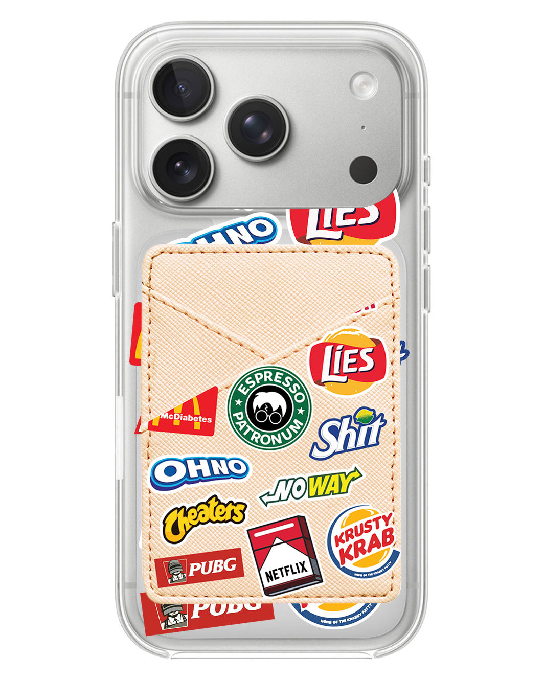 iPhone Phone Wallet Case - Food Parody