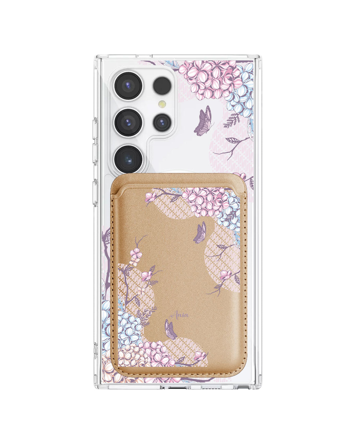 Android Magnetic Wallet Case - Batik Floral