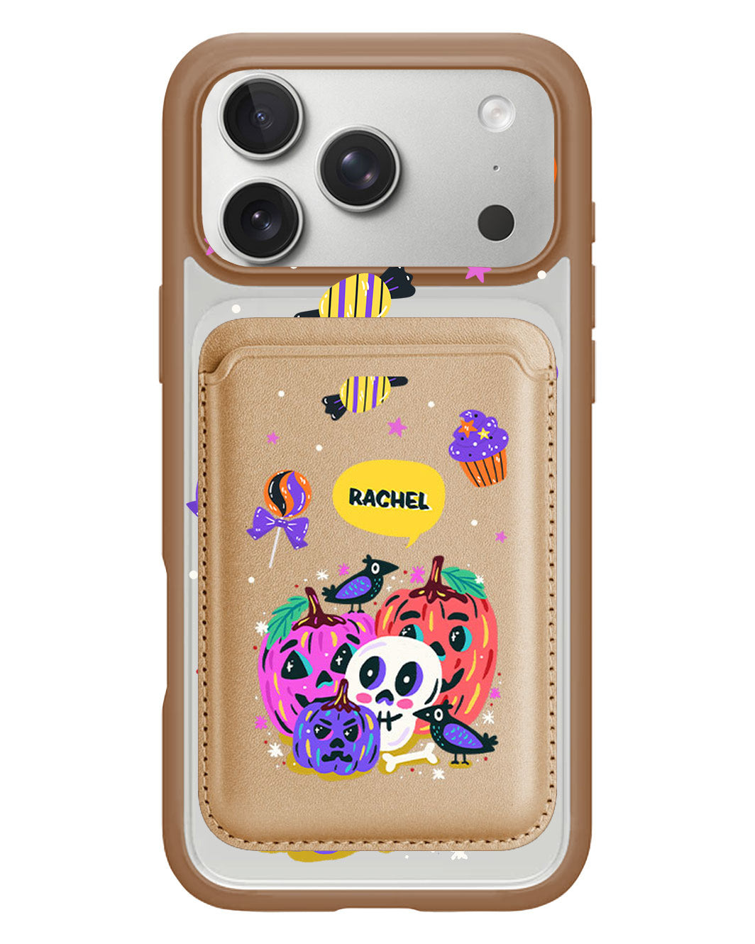 iPhone Magnetic Wallet Case - Pumpkins Monster