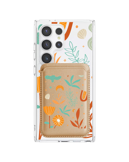 Android Magnetic Wallet Case - Autumn Botanical