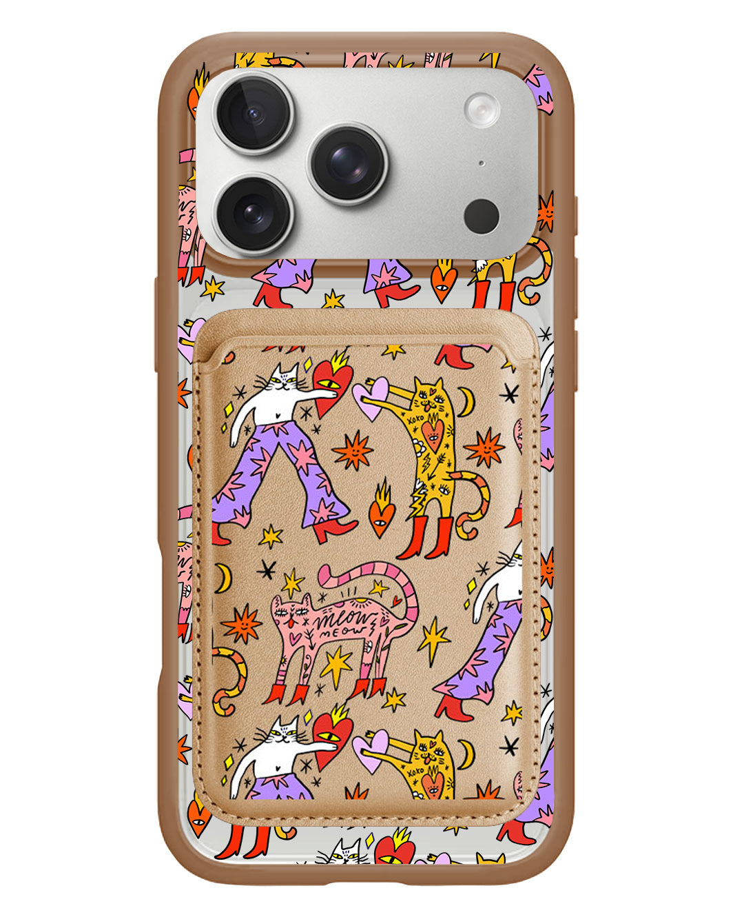 iPhone Magnetic Wallet Case - Meow