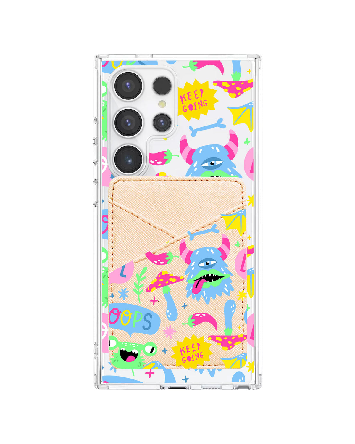 Android Phone Wallet Case - Monster Say Keep Going