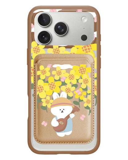 iPhone Magnetic Wallet Case - Bunny Ukulele