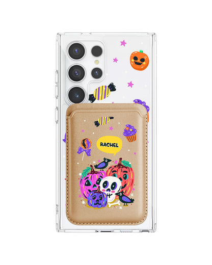 Android Magnetic Wallet Case - Pumpkins Monster