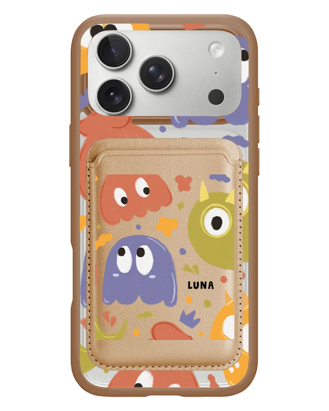 iPhone Magnetic Wallet Case - Cute Monster 1.0